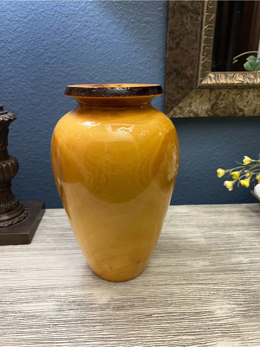 Don Noble Signed Original Aspen Studio Wood Vase Hand Turned Colorado Art 15”